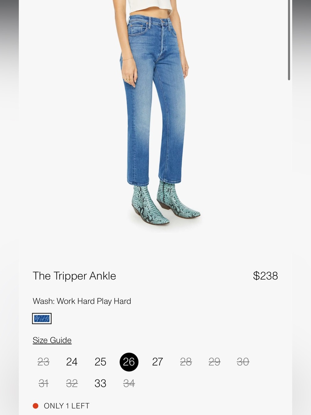 MOTHER The Tripper Ankle Jeans